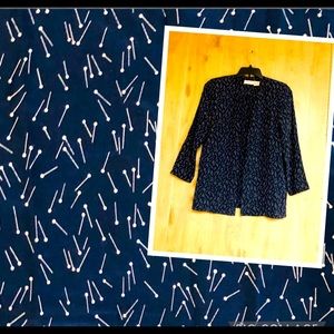 Liz Claiborne Blazer Top Size Petite 8 Open Front Lightweight